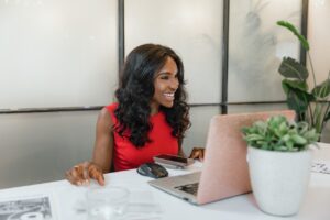 Professional woman with laptop